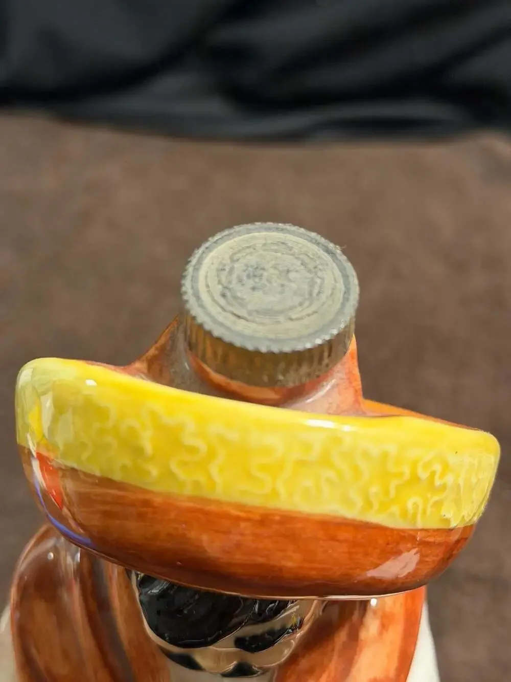 Vintage Ceramic Tequila Liquor Decanter Mexican Sombrero